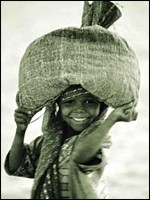 Smiles & burlap sacks in Chad